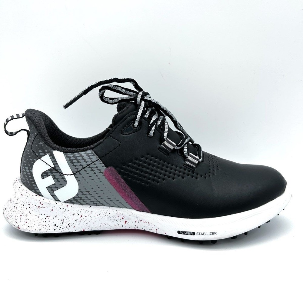 FootJoy Fuel Sport Women's Spikeless Golf Shoes Black Pink White Size 7 M